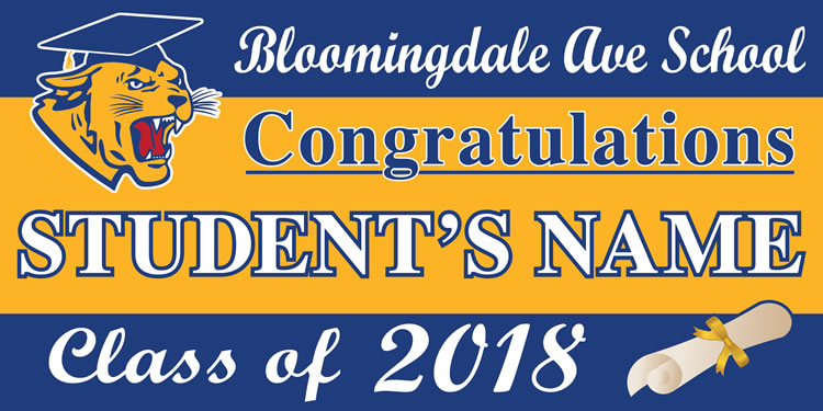 Project Graduation 2018 Bloomingdale Ave School Lawn Sign | Cougar ...