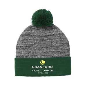 Cranford Clay Courts Embroidered Winter Pom Hat